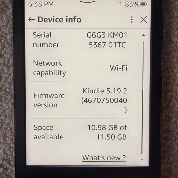 Black eBook Reader Tablet - Kindle - Picture 3 of 4